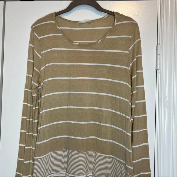 Altar’d State stripp tan dress, size Large - Picture 4 of 7